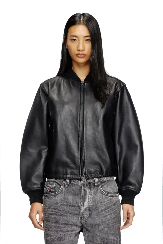 l-ilyan Leather bomber jacket l-ilyan Leather bomber jacket