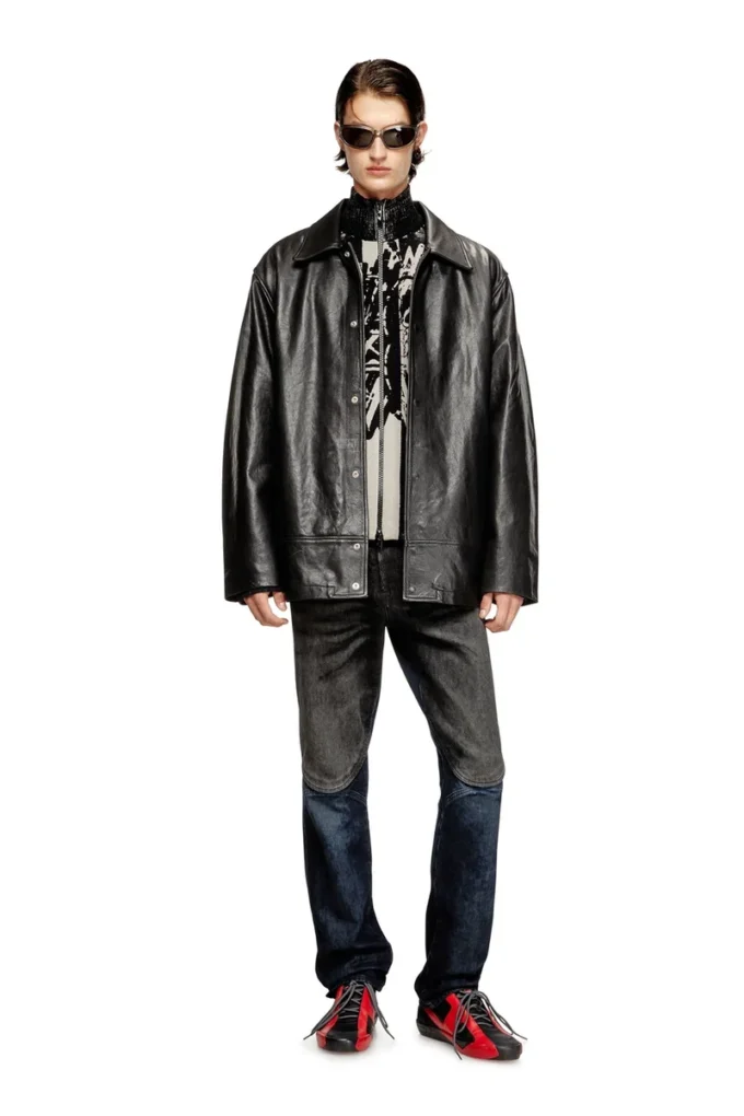 l-jess Padded leather jacket l-jess Padded leather jacket