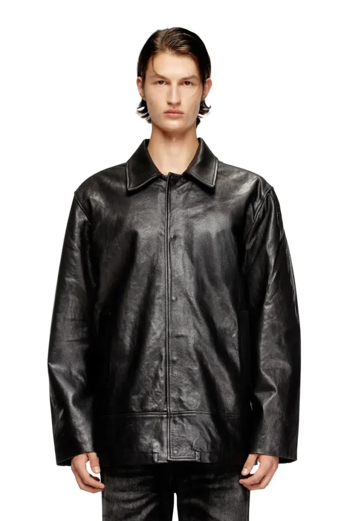 l-jess Padded leather jacket l-jess Padded leather jacket