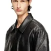 l-jess Padded leather jacket l-jess Padded leather jacket
