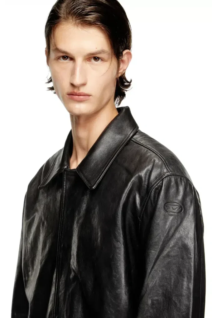 l-jess Padded leather jacket l-jess Padded leather jacket