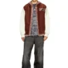 l-kopf Padded bomber jacket in wool and leather l-kopf Padded bomber jacket in wool and leather