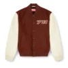 l-kopf Padded bomber jacket in wool and leather l-kopf Padded bomber jacket in wool and leather