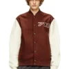 l-kopf Padded bomber jacket in wool and leather l-kopf Padded bomber jacket in wool and leather