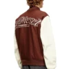 l-kopf Padded bomber jacket in wool and leather l-kopf Padded bomber jacket in wool and leather