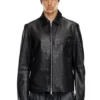 l-korn-a Leather jacket with embossed Oval D l-korn-a Leather jacket with embossed Oval D