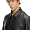 l-korn-a Leather jacket with embossed Oval D l-korn-a Leather jacket with embossed Oval D
