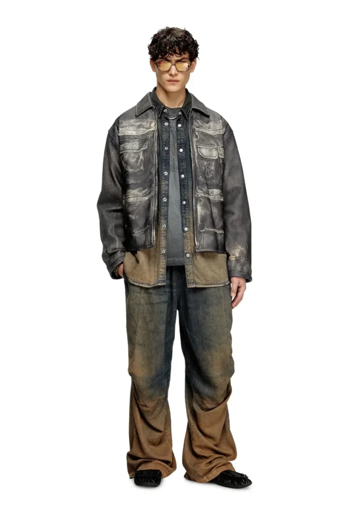 l-mayer Leather jacket with trompe l’oeil pockets l-mayer Leather jacket with trompe l’oeil pockets