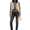 l-oonie Trompe l’oeil-effect leather biker jacket l-oonie Trompe l’oeil-effect leather biker jacket