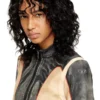 l-oonie Trompe l’oeil-effect leather biker jacket l-oonie Trompe l’oeil-effect leather biker jacket