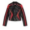 l-ovable Biker jacket in colour-block leather l-ovable Biker jacket in colour-block leather