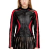 l-ovable Biker jacket in colour-block leather l-ovable Biker jacket in colour-block leather