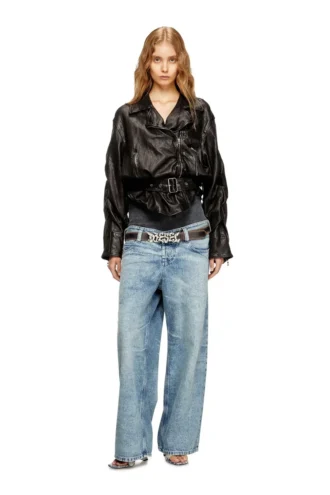 l-oys Belted jacket in boiled leather