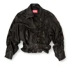 l-oys Belted jacket in boiled leather l-oys Belted jacket in boiled leather