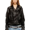 l-oys Belted jacket in boiled leather l-oys Belted jacket in boiled leather