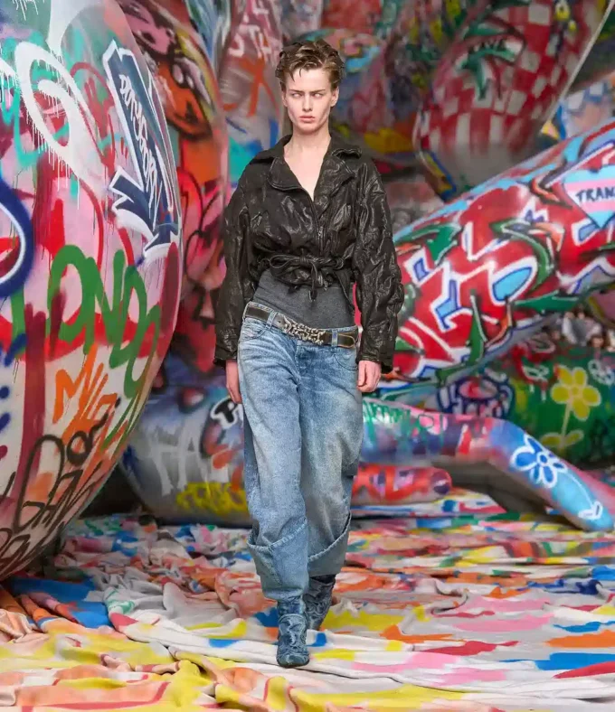 l-oys Belted jacket in boiled leather l-oys Belted jacket in boiled leather