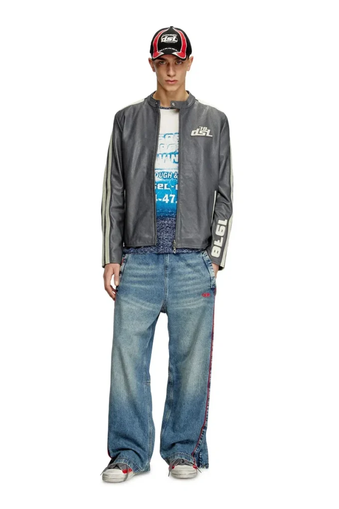 l-pop Biker jacket in perforated leather l-pop Biker jacket in perforated leather