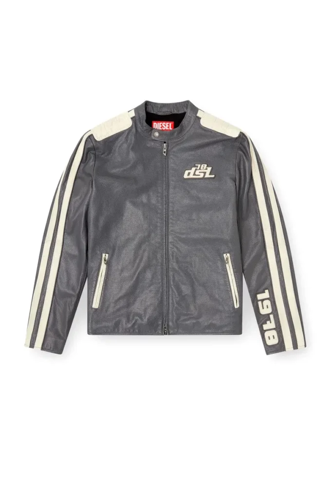 l-pop Biker jacket in perforated leather l-pop Biker jacket in perforated leather