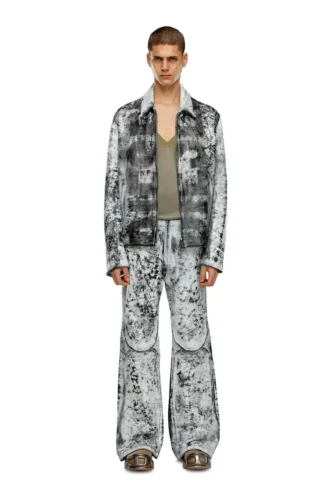 l-pylon-a Blouson jacket in treated leather