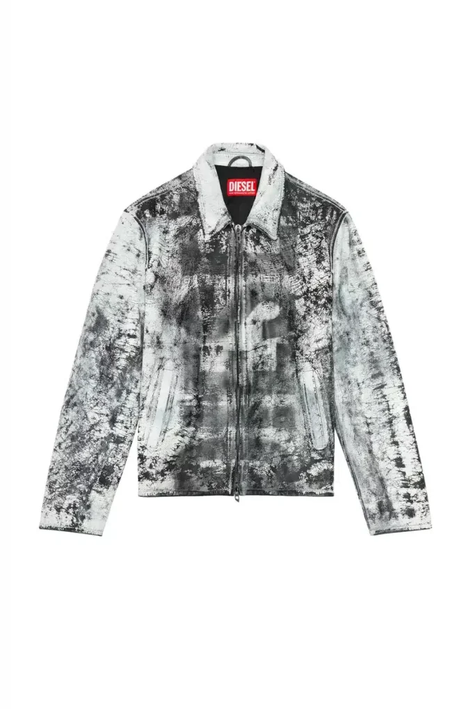 l-pylon-a Blouson jacket in treated leather l-pylon-a Blouson jacket in treated leather