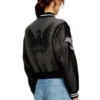 l-real-cp Cropped varsity jacket in wool and leather l-real-cp Cropped varsity jacket in wool and leather