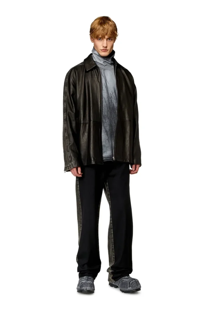 l-stoller Hybrid denim and leather jacket l-stoller Hybrid denim and leather jacket