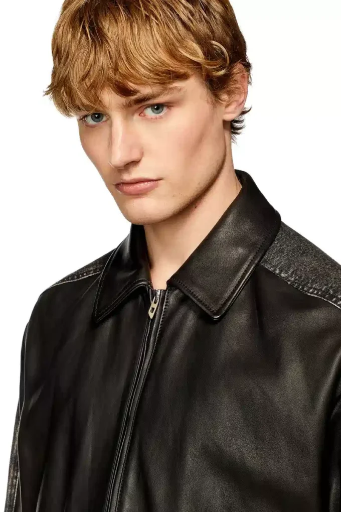 l-stoller Hybrid denim and leather jacket l-stoller Hybrid denim and leather jacket