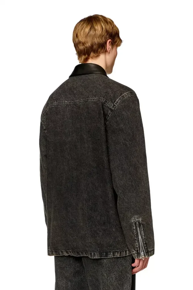 l-stoller Hybrid denim and leather jacket l-stoller Hybrid denim and leather jacket