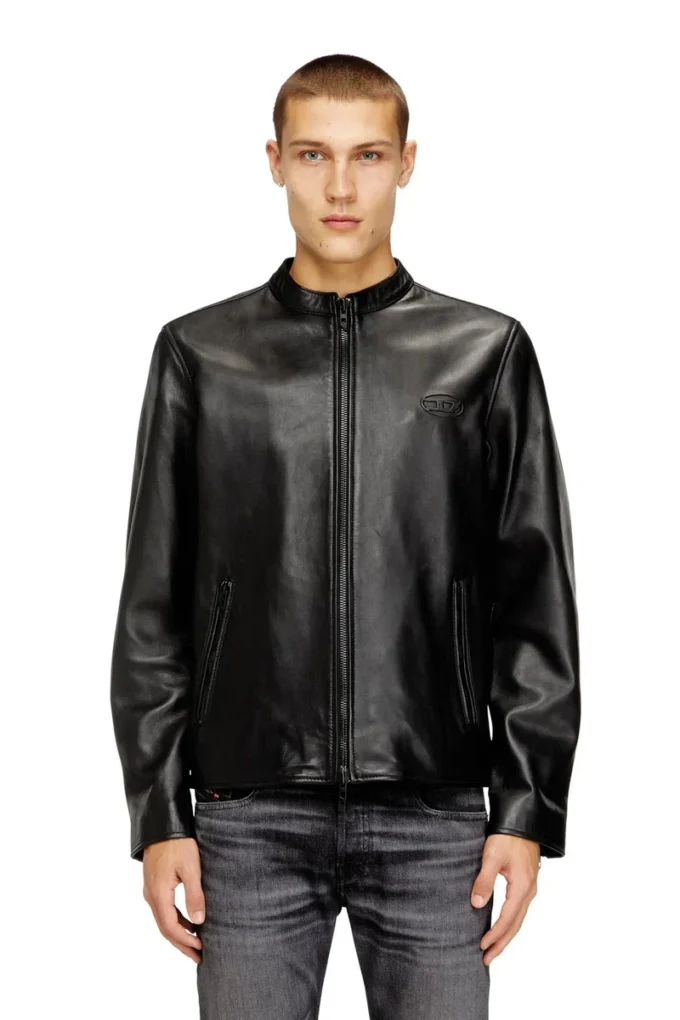 l-tad-wrd Biker jacket in waxed leather l-tad-wrd Biker jacket in waxed leather