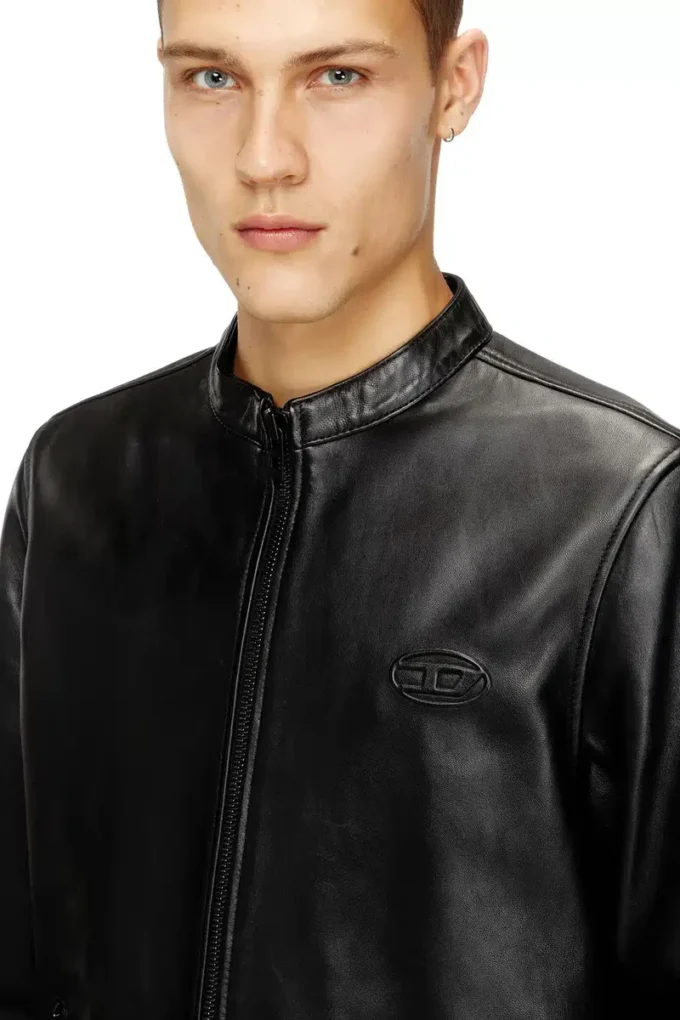 l-tad-wrd Biker jacket in waxed leather l-tad-wrd Biker jacket in waxed leather