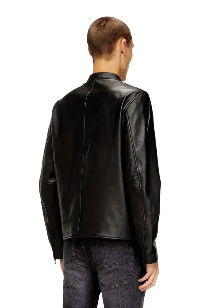 l-tad-wrd Biker jacket in waxed leather l-tad-wrd Biker jacket in waxed leather