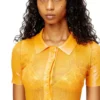 l_tina 4eva dress Iridescent knit polo dress with lotus print l_tina 4eva dress Iridescent knit polo dress with lotus print