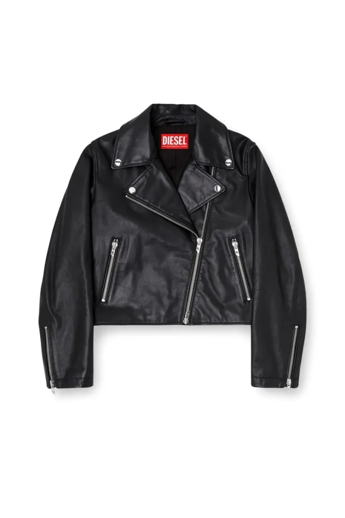 l-unatic Biker jacket in waxed leather l-unatic Biker jacket in waxed leather