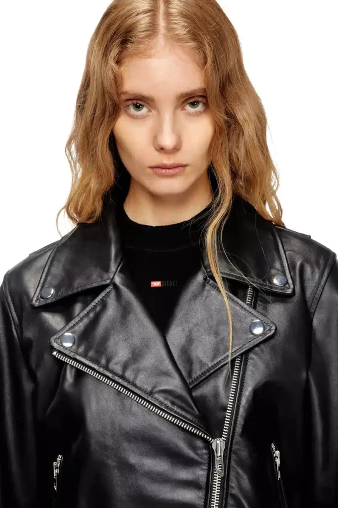 l-unatic Biker jacket in waxed leather l-unatic Biker jacket in waxed leather