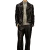 l-uncan Biker jacket in boiled leather