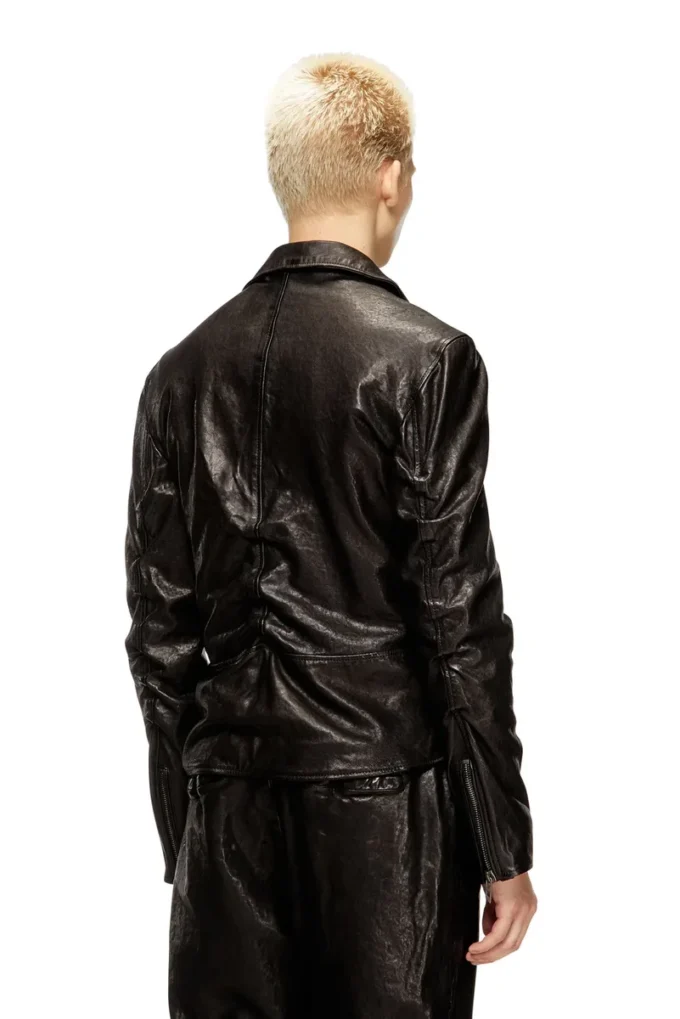 l-uncan Biker jacket in boiled leather
