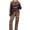 l-ysa Jean-cut distressed leather pants l-ysa Jean-cut distressed leather pants