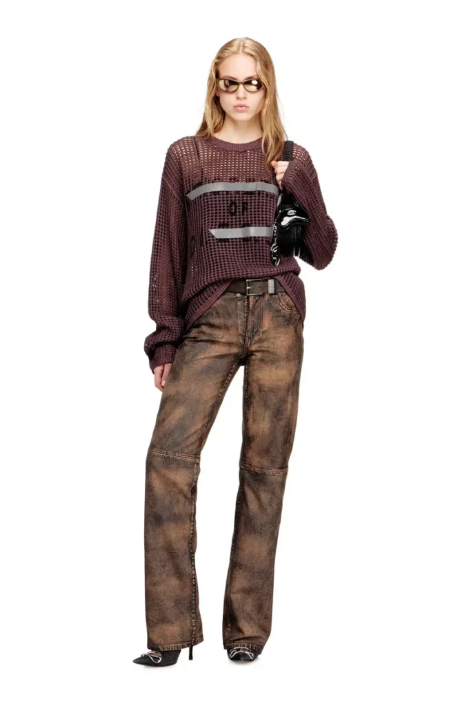 l-ysa Jean-cut distressed leather pants l-ysa Jean-cut distressed leather pants