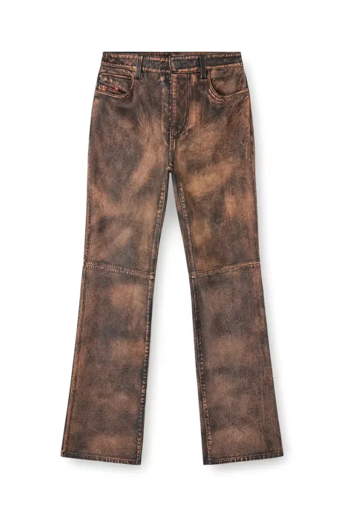 l-ysa Jean-cut distressed leather pants l-ysa Jean-cut distressed leather pants