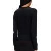 m-alima Wool cardigan with cut-out logo m-alima Wool cardigan with cut-out logo