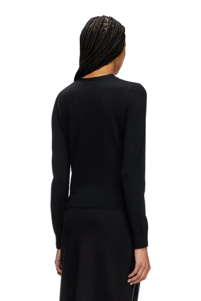 m-alima Wool cardigan with cut-out logo m-alima Wool cardigan with cut-out logo