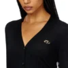 m-alima Wool cardigan with cut-out logo m-alima Wool cardigan with cut-out logo