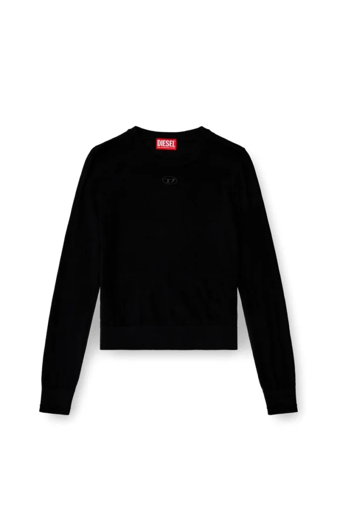 m-alinesa Wool jumper with cut-out logo m-alinesa Wool jumper with cut-out logo