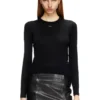 m-alinesa Wool jumper with cut-out logo m-alinesa Wool jumper with cut-out logo