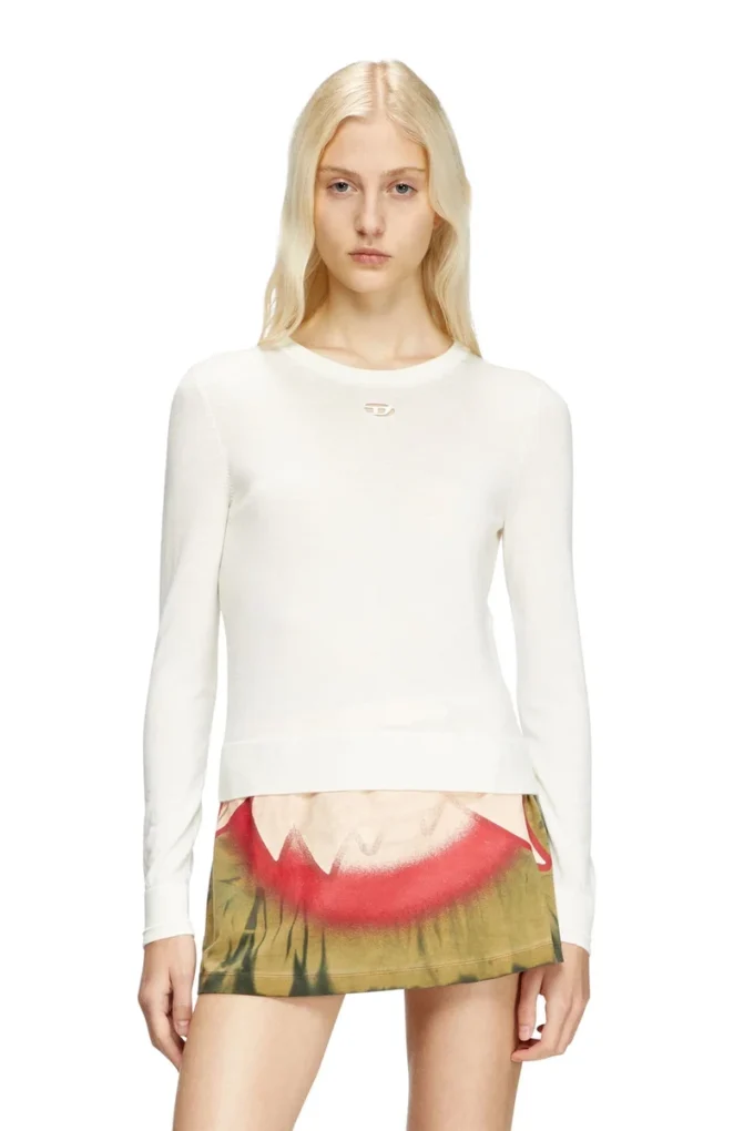 m-alinesa Wool jumper with cut-out logo m-alinesa Wool jumper with cut-out logo