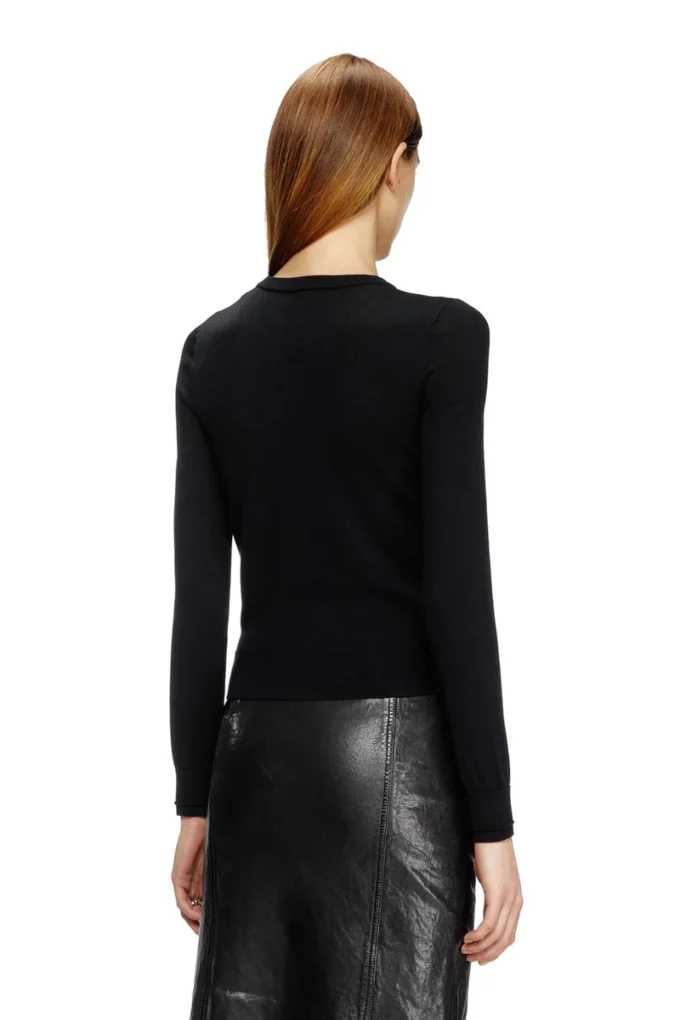 m-alinesa Wool jumper with cut-out logo m-alinesa Wool jumper with cut-out logo