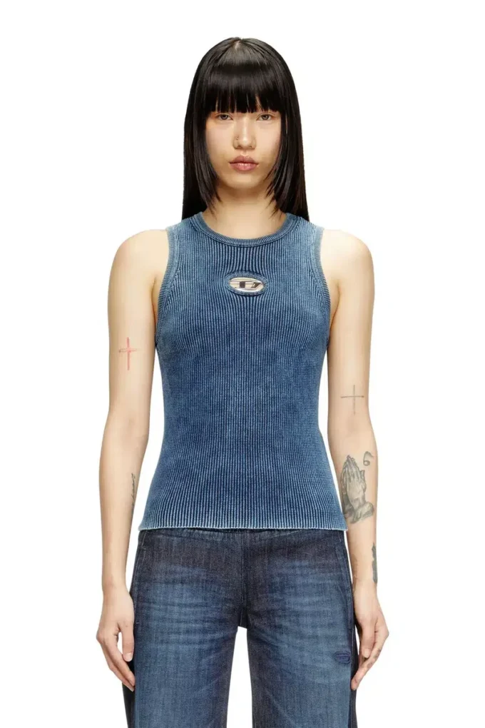 m-anchor-a-sl Rib-knit tank top with Oval D m-anchor-a-sl Rib-knit tank top with Oval D