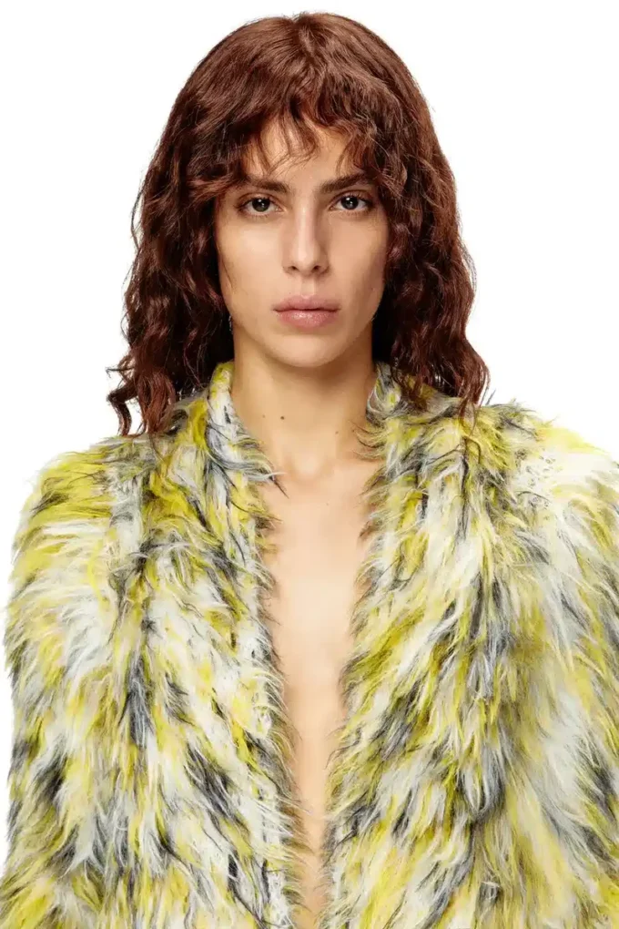 m-annaine Open-front cardigan in fluffy knit m-annaine Open-front cardigan in fluffy knit