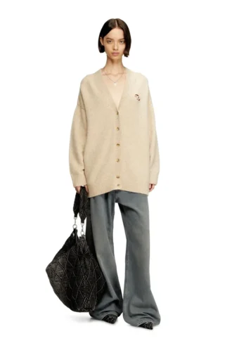 m-areela Cardigan in wool and alpaca blend