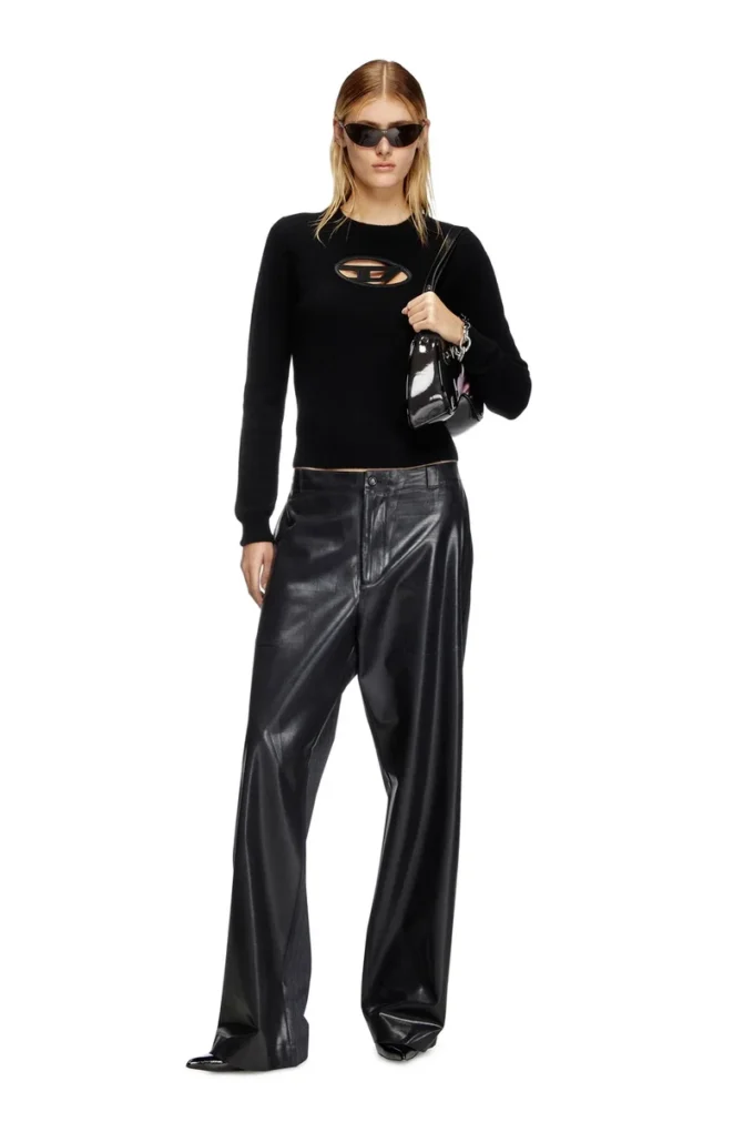 m-areesa-slim Cashmere-blend jumper with cut-out logo m-areesa-slim Cashmere-blend jumper with cut-out logo